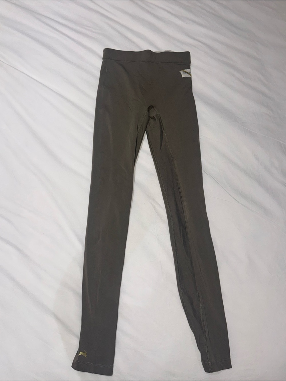 Tracksmith Olive Green Performance Leggings